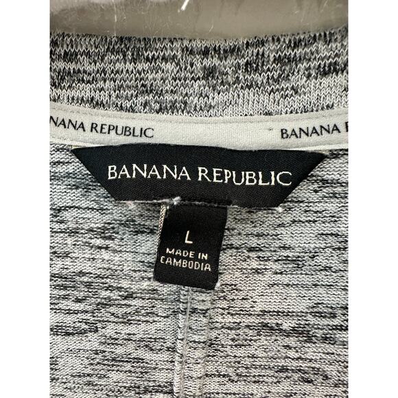 BANANA REPUBLIC | Gray Space Dye V-Neck Soft Long Sleeve Top  | Size Large - Picture 5 of 7